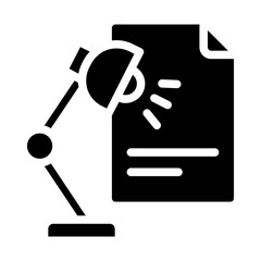 Lamp documet copyright solid icon