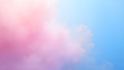Fototapeta premium A soft pastel blurry gradient background with smooth transitions between pink, lavender, and baby blue hues