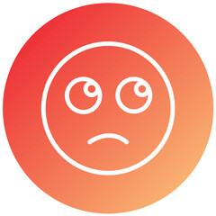 Vector Design Rolling Eyes Icon Style