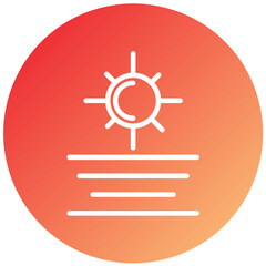 Vector Design Sunset Icon Style
