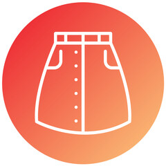 Vector Design Skirt Icon Style