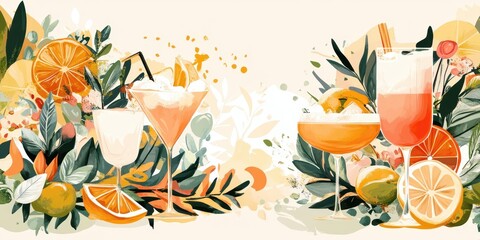 Fototapeta premium Paradise Cocktail Banner