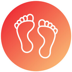 Vector Design Footprint Icon Style