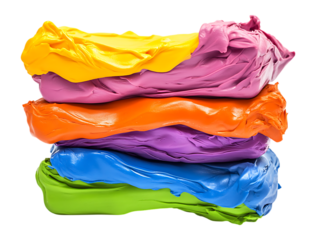 Stack of colorful modeling clay