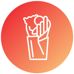 Vector Design Doner Kebab Icon Style