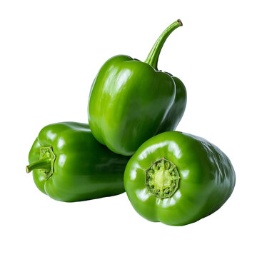 recommend clip art: Green bell pepper vegetarian harvest stem HD photography PNG file download