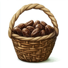 woven basket filled with shiny chocolate candies, perfect for treats
