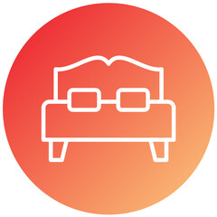 Vector Design Double Bed Icon Style