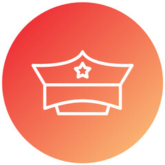 Vector Design Police Cap Icon Style