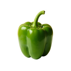 Green bell pepper vegetarian harvest stem HD photography PNG file download