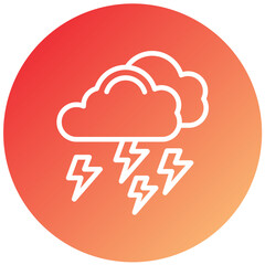 Vector Design Thunder Icon Style