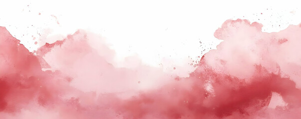 Obraz premium Red watercolor cloudscape, abstract art background