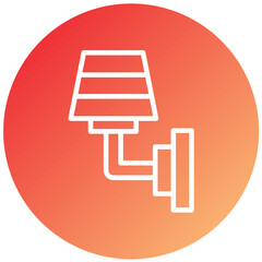 Vector Design Wall Lamp Icon Style