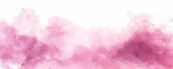 Pink watercolor cloudscape, abstract background