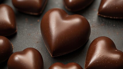 Fototapeta premium Chocolate Heart Isolated on White Background