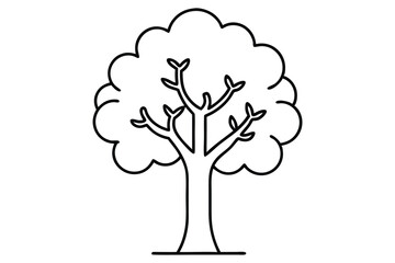 High-quality tree line art vector illustrations perfect for nature and outdoor designs.