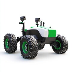 Obraz premium Smart Irrigation Robot isolated on white background.