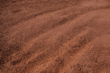 Background of fertile soil. Textured ground surface as background, top view