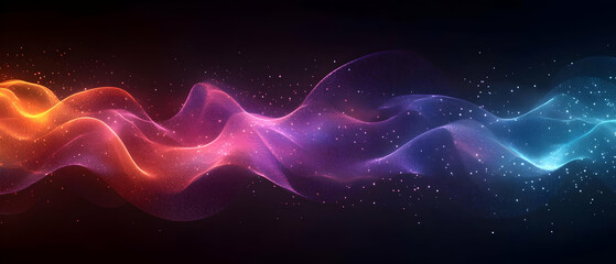 Abstract wave energy, cosmic flow, digital art