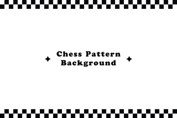 Chess Pattern Background Black and White