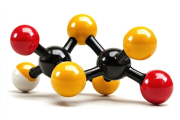 Colorful Molecular Model Displaying Chemical Structure and Bonding Dynamics