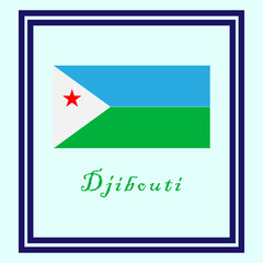 Djibouti Flag Rounded Rectangle Icon