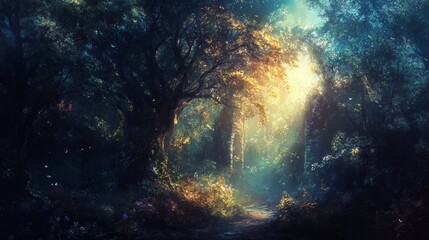 Enchanted Forest Path: A Journey into Mystical Woods