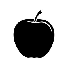 Apple silhouette: A simple yet elegant silhouette of a perfect apple.