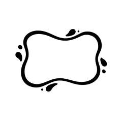 Frame for text: A fluid black and white frame. Capture the design and give a versatile backdrop.