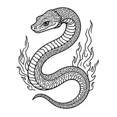 Fototapeta premium vector illustration of a snake