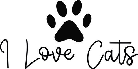 Fototapeta premium I Love Cats