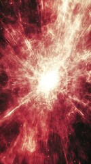 Obraz premium Celestial Explosion: An abstract artistic rendering of an incandescent cosmic event, where energy radiates outward in a display of intense color.