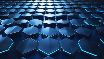 Fototapeta premium abstract blue background with cubes