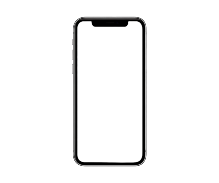 black smartphone isolated on white