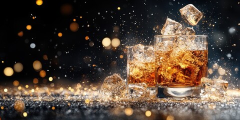 Fototapeta premium Whiskey Banner