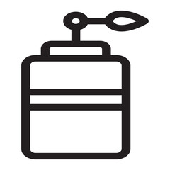 perfume bottle with a spray nozzle releasing a fine mist, representing freshness and elegance.