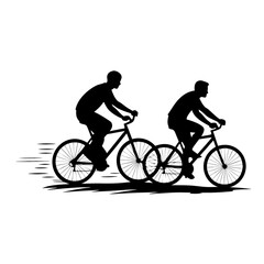 Obraz premium silhouette of a cyclist