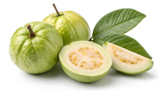 Guava fruit (Amrood/Amrud/Peru) isolated.