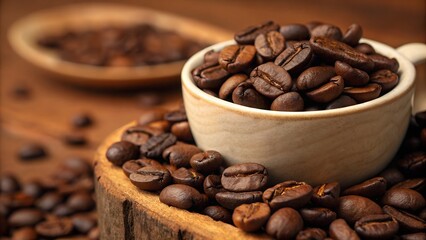 Fototapeta premium good beans for espresso, roasted coffee beans, roasting coffee at home, coffee beans for roasting, beans for espresso, coffee raw beans, bean espresso, beans starbucks, fresh coffee beans