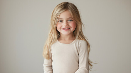 Obraz premium portrait of a young girl, smiling girl with blonde hair