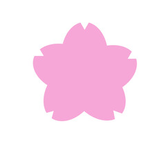 桜の花のシンプルイラスト