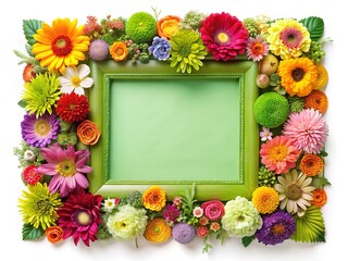 Green Floral Frame - Nature Photography