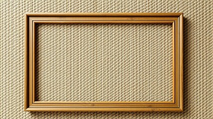 Fototapeta premium Mockup of Picture Frame on Handwoven Rug