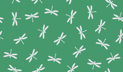 Cute dragonflies pattern background vector design