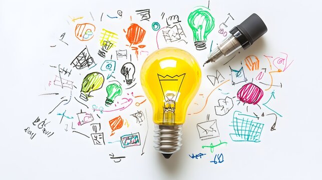 A detailed mind map outlining an innovative advertising strategy, isolated on a white background.