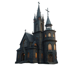 Fototapeta premium Ruins of a Majestic Medieval Castle A 3D Render of a Crumbling Fortress 