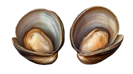 sea shells isolated on white