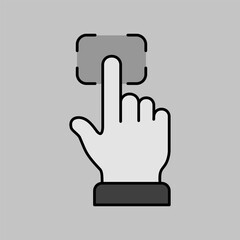 Fingerprint scanning icon. Biometrics concept