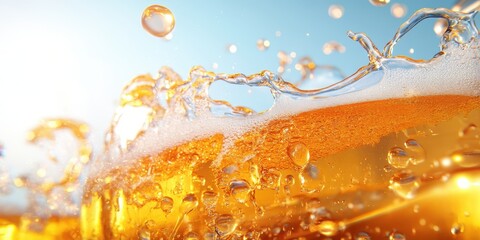 Golden Beer Banner