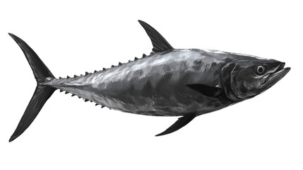 Fototapeta premium big tuna fish isolated on white background